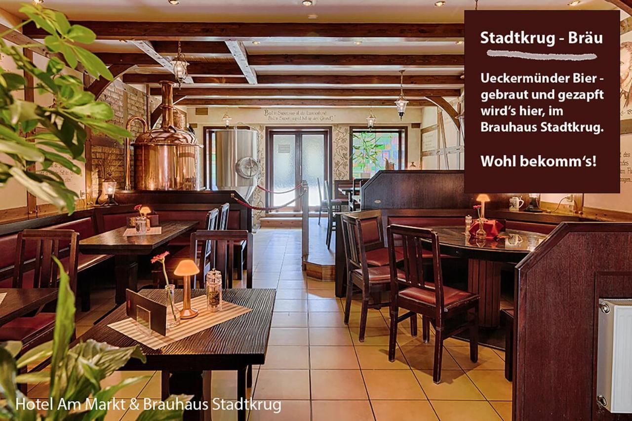 Hotel Am Markt & Brauhaus Stadtkrug Ueckermünde Eksteriør billede