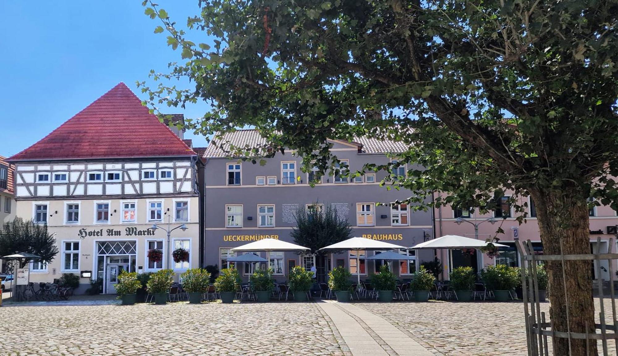 Hotel Am Markt & Brauhaus Stadtkrug Ueckermünde Eksteriør billede